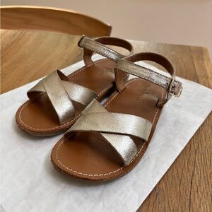 (SOLD) Cole Haan, Stylish Gold Kids Sandals, US 12